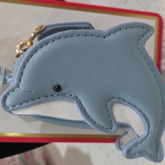 🐬🔹️Piper K 🔹️ UK Exclusive Light Blue Dolphin Key Holder Bag Charm - Picture 4 of 6